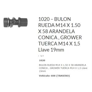 BULON RUEDA 14X58 MB 608