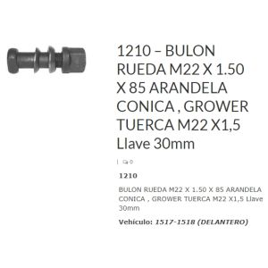 BULON RUEDA 22X90  tca30