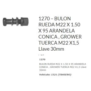 BULON RUEDA 22X95 TCA 30