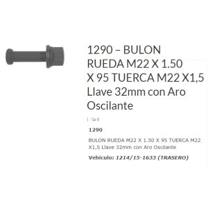 BULON RUEDA 22X95 TCA 32