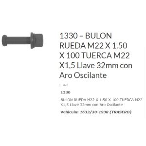 BULON RUEDA 22X100 TCA 32