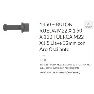 BULON RUEDA 22X120