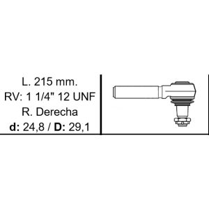 EXTREMO BARRA LARGA F14000 CUMINS 5316