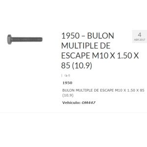BULON MULTIPLE ESCAPE OM 447 10X85