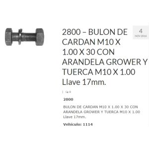 KIT BULON CARDAN 10X30 MM 1114-1215