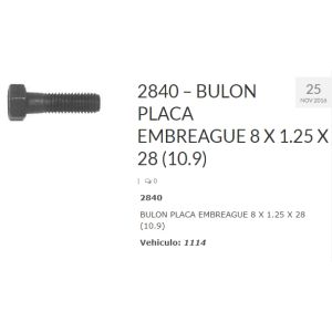 BULON PLACA EMBRAGUE 8X28